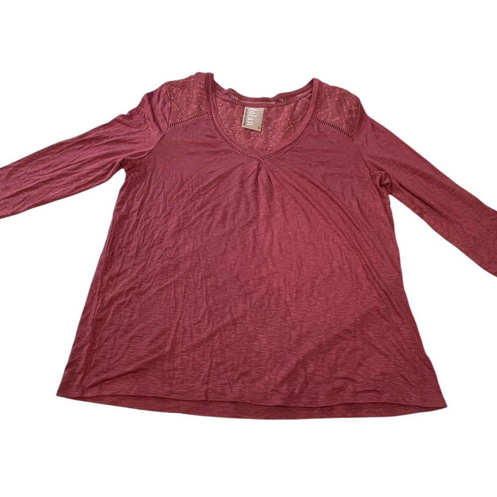 Anthropologie Dolan Left Coast Womens V-Neck 3/4 Sleeve Maisy Top Womens Large